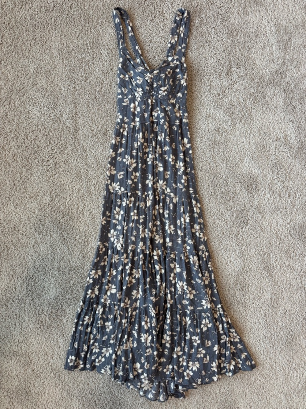 Vici Blue Floral Midi Dress - Picture 3 of 4